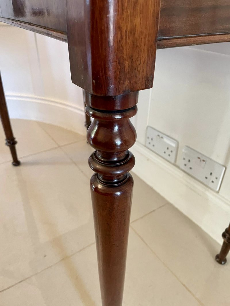 Antique George III Quality Mahogany Fold Over Tea/Side Table - Image 5